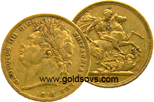 George IIII 1824 Gold Sovereign